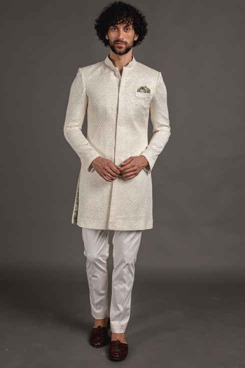Zig Zag Achkan Set
